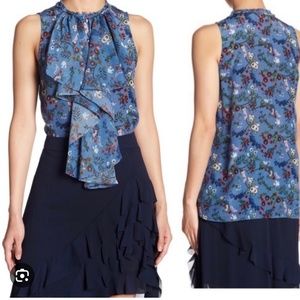 Alice + Olivia silk floral blouse